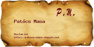 Patócs Masa névjegykártya